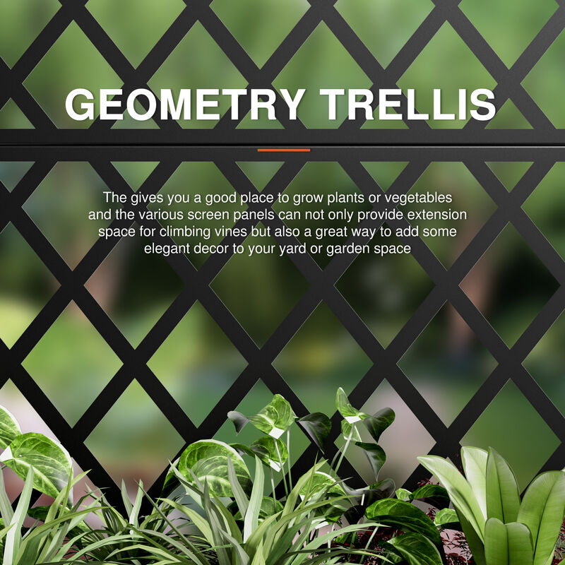 71*35.5 Archerd Metal Planter Box with Trellis