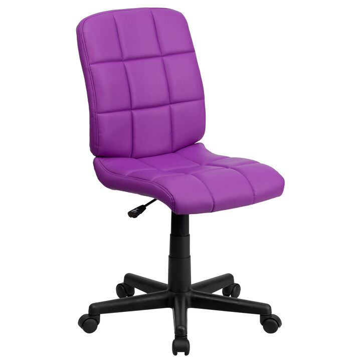 Clayton Mid-Back Quilted Vinyl Swivel Task Office Chair