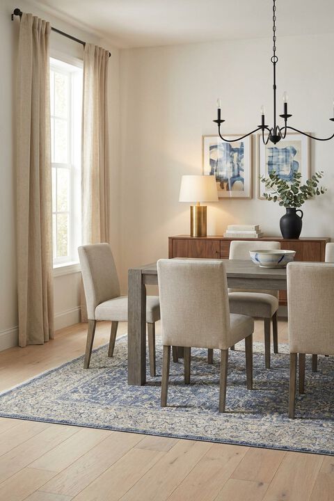 Pandora PAN-04 Dark Blue/Ivory 18" x 18" Sample Rug