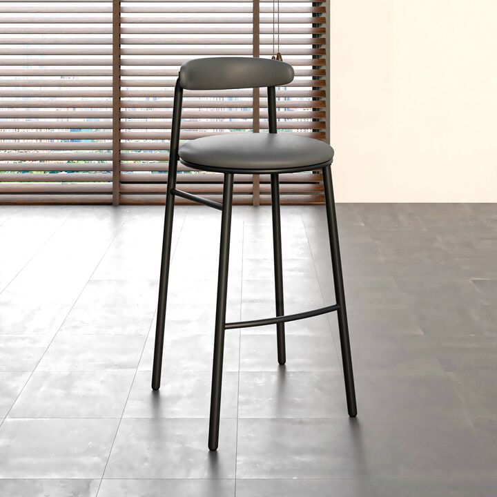 LeisureMod Lume Collection Modern Bar Stool
