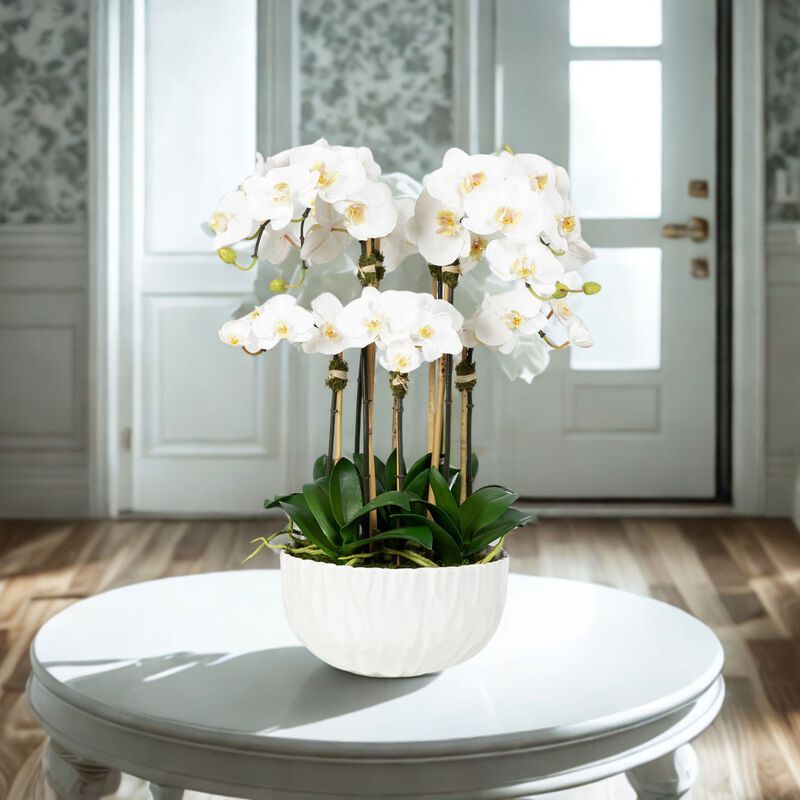Faux Orchid Centerpiece Arrangement - 24" image number 2