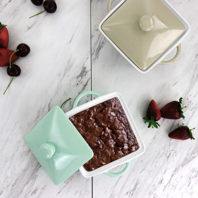 Martha Stewart Mini Stoneware Casserole with Lid in Beige