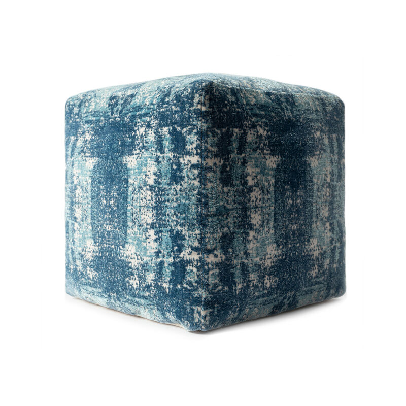 Abstract Pattern Pouf Ottoman – Stylish Footrest and Floor Pillow