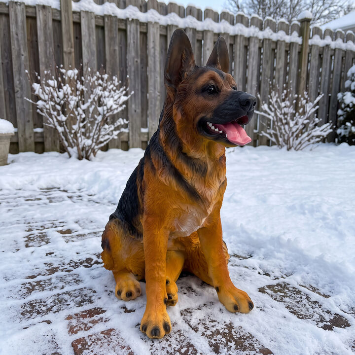Mopjen Realistic German Shepherd resin statue