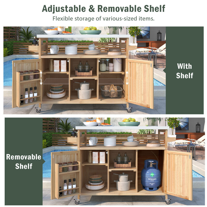 ELEMENT ACE Premium Outdoor Kitchen Island with Stainless Steel Top and Ample Storage image number 6