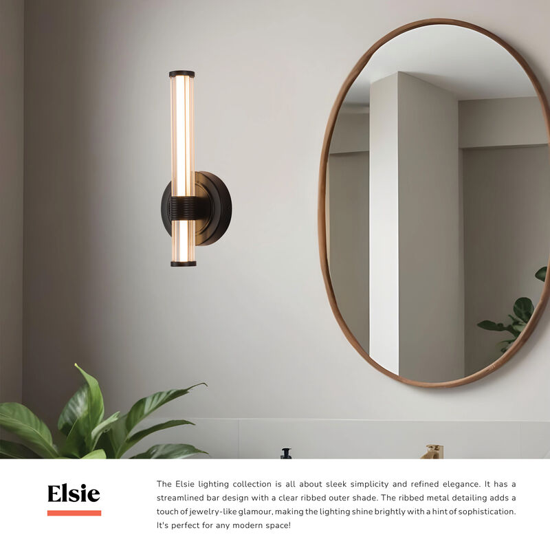 Elsie 12-in Damp-Rated Dimmable LED Wall/Vanity Light image number 6
