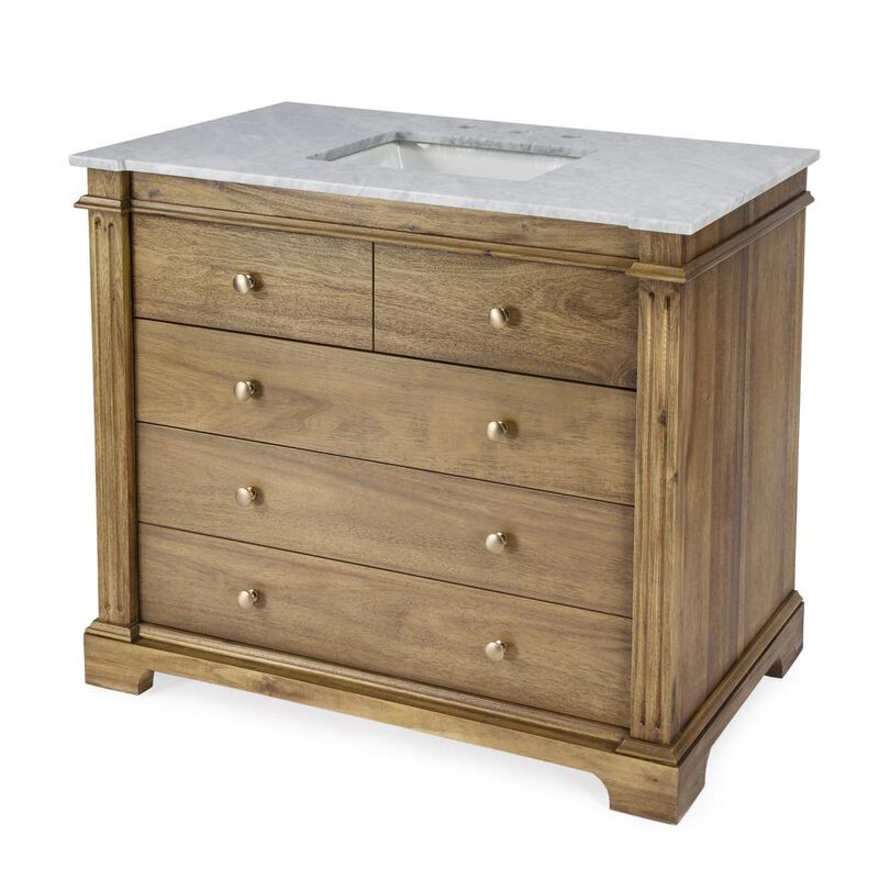 Butler Specialty Company Rachelle 42 Single Natural Bathroom Vanity Set, Light Brown