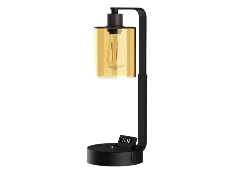 Table Lamp &ndash; Industrial Touch Dimmable Bedside Light, USB‑A/C, Alarm & Speaker image number 0