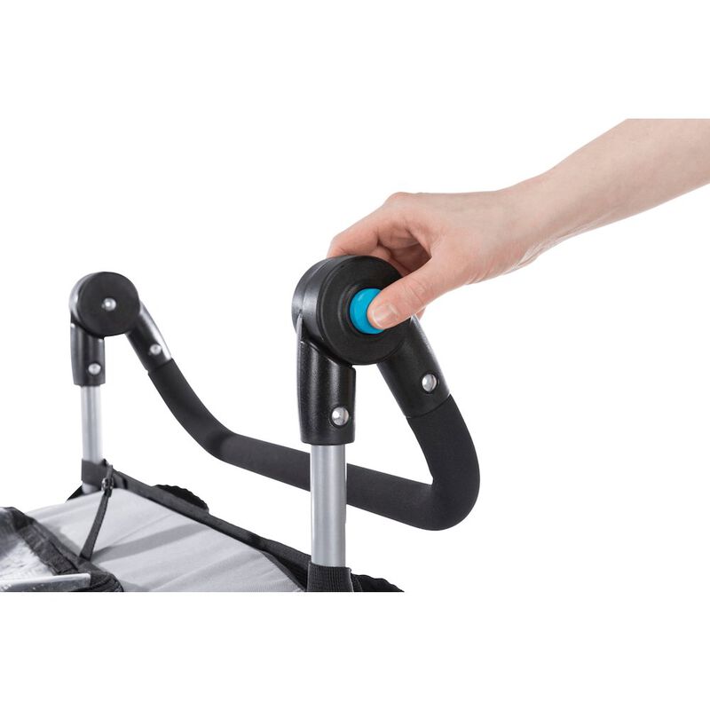 TRIXIE Quick-Fold Dog Bike Trailer, Carrier for Small Dogs up to 48 lbs, Gray image number 6