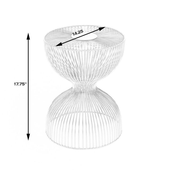 Butler Specialty Nicholas Silver Meatl Side Table, Silver