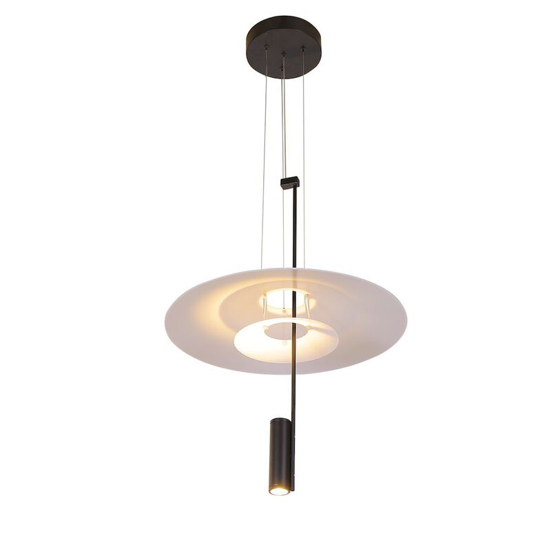 VONN Lighting Integrated LED Height Adjustable Pendant Light in Black
