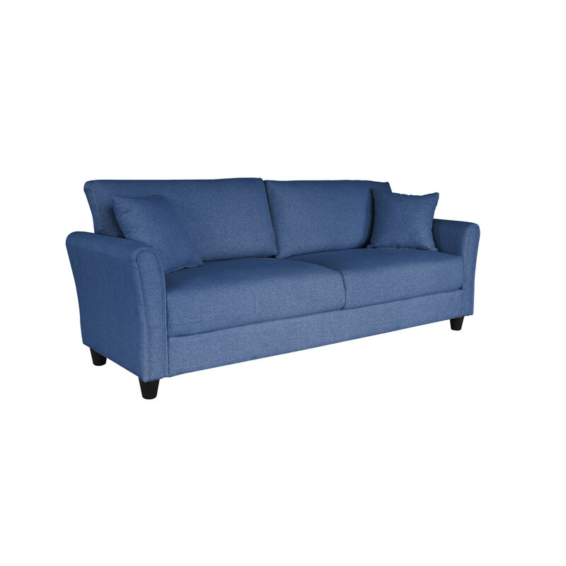 2042 Blue three-seat sofa, linen image number 6
