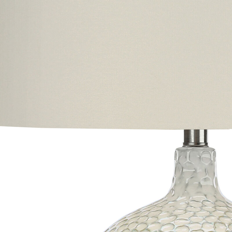 ELEMENT ACE Contemporary Vase-Shaped Textured Table Lamp with Linen Drum Shade Ideal for Living Room Bedroom Home Office Nightstand Console or Side End Table image number 6