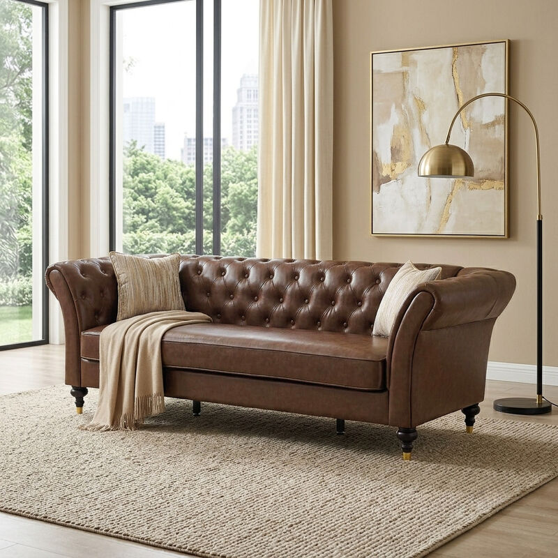 Tokvom 3-Seater PU Sofa image number 4