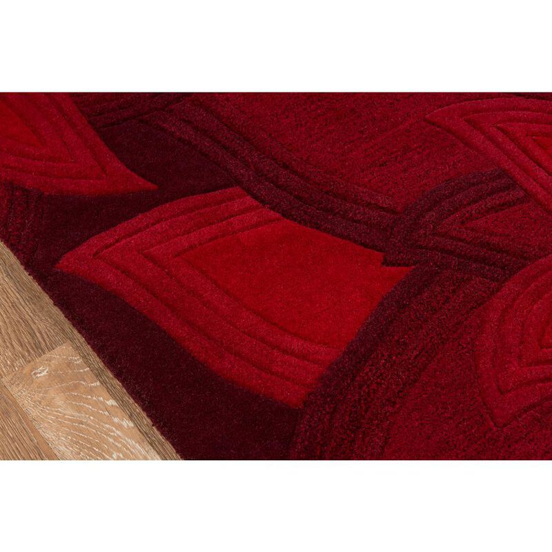 Momeni Transitional Rectangle Area Rug, Red, 5' X 8'