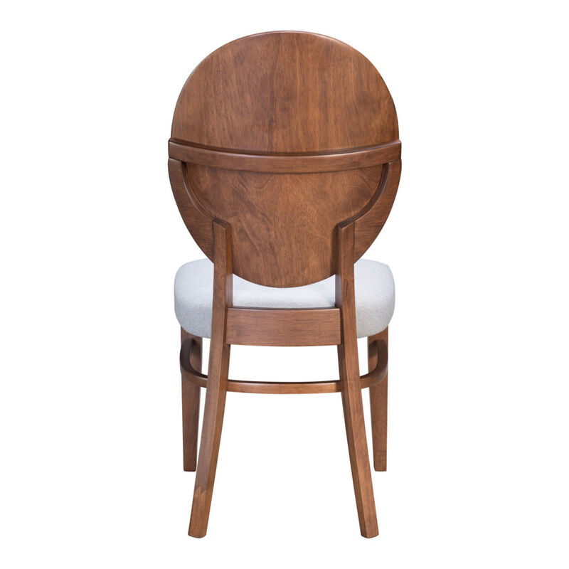 Set of Two Upholstered Fabric Dining Side Chairs – King Louis Back Style