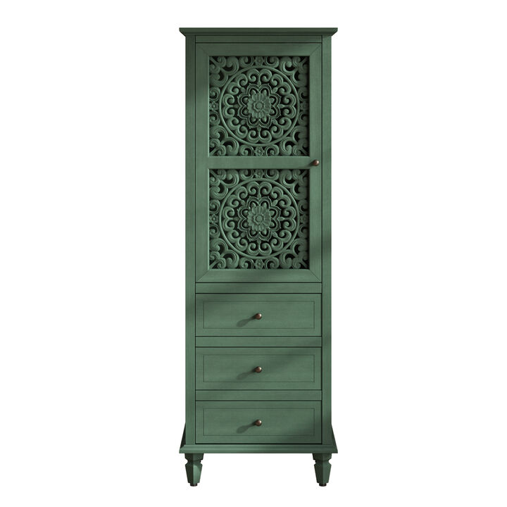 Zuggo 63" Tall Vintage Decorative Cabinet