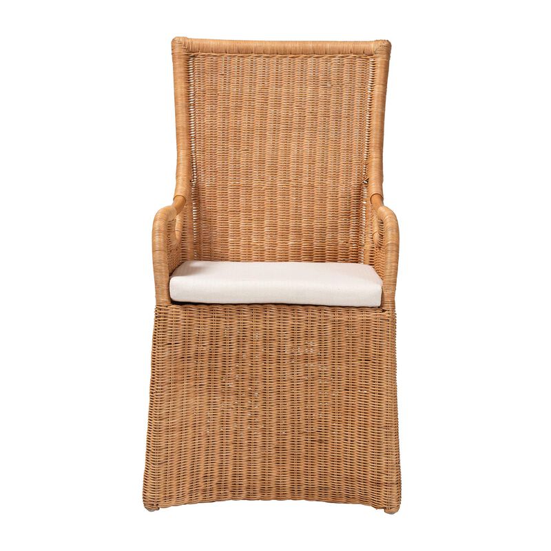 bali & pari Amsterdam Bohemian Light Honey Rattan Dining Chair