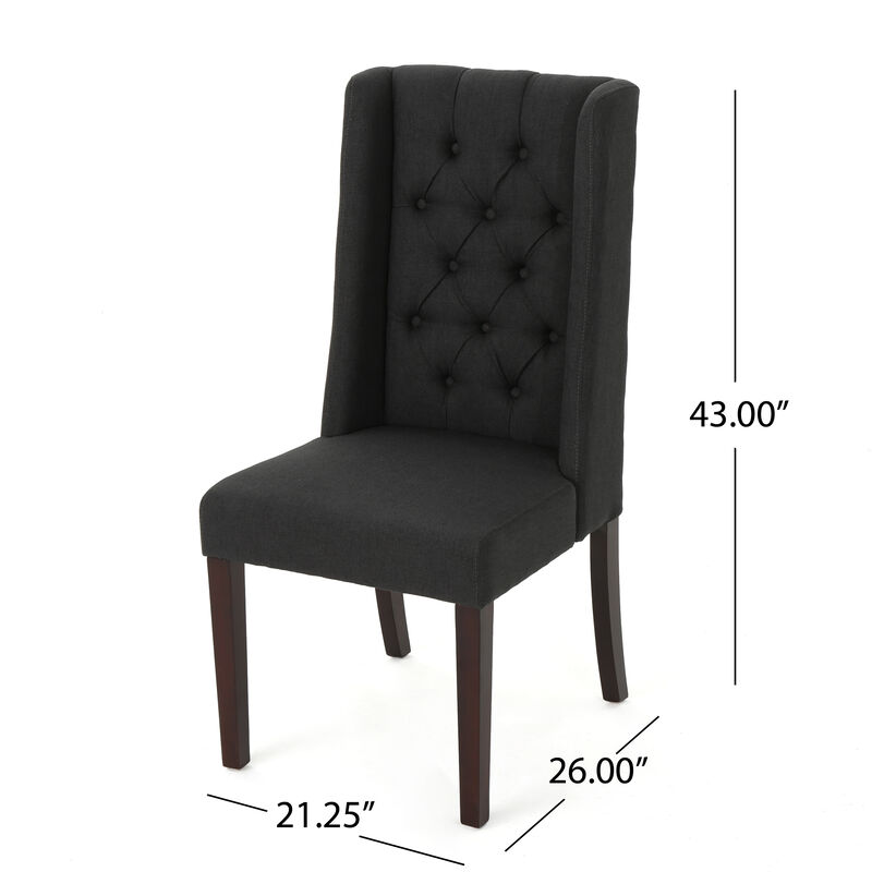 Streamdale Elegant Tufted Wingback Dining Chairs Sophistication and Comfort