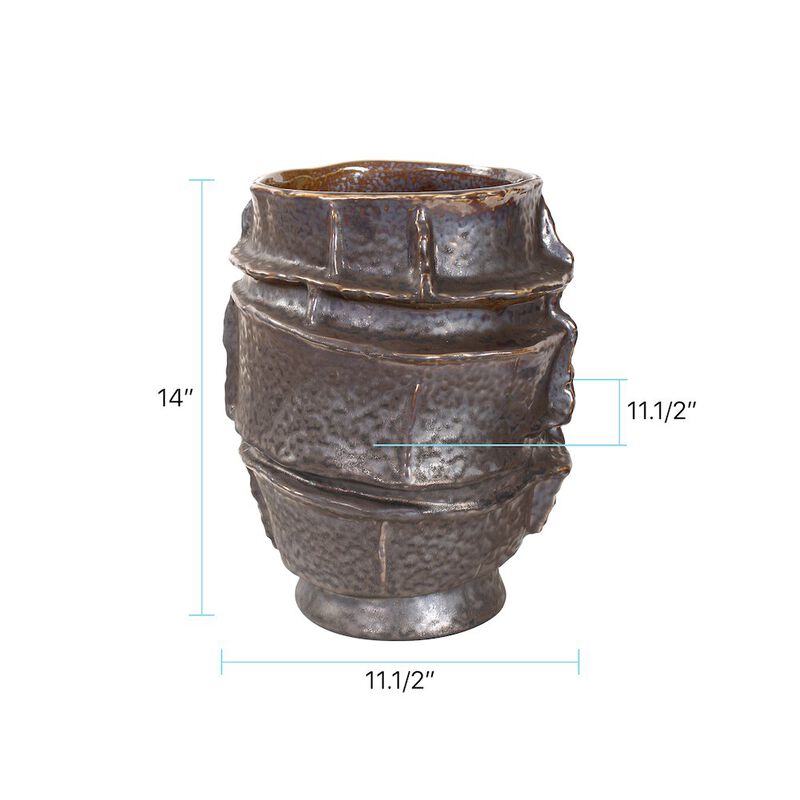 Howard Elliott Fossil Ridge Vase Large image number 6