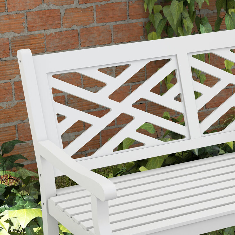 Hivvago 2-Seater Patio Bench with Geometric Pattern image number 6