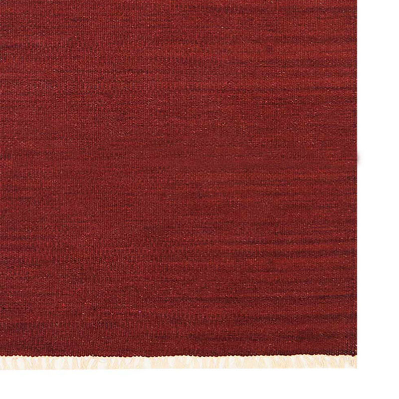 RUGSOTIC CARPETS HAND WOVEN FLAT WEAVE KILIM WOOL ECO-FRIENDLY AREA RUGS  - Runner Shape, Solid Plain Design, Low Pile  Handmade Rugs for Living Room, Bed Room (D00111) image number 3