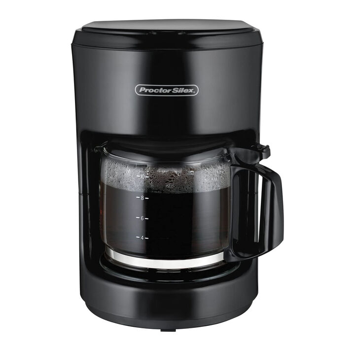 Proctor Silex 10 Cup Automatic Coffee Maker in Black