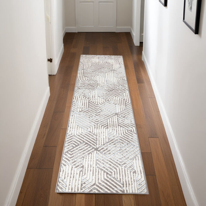 HomeRoots Geometric Runner Rug