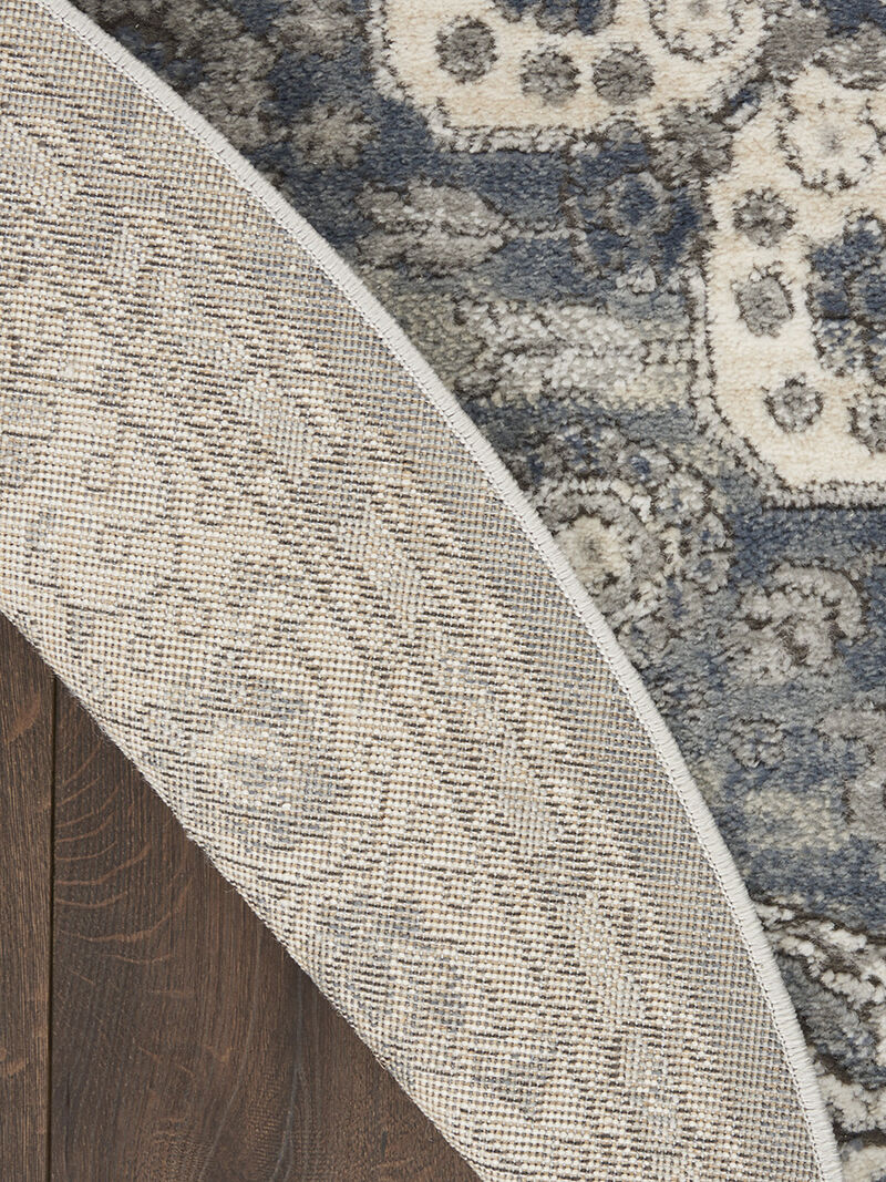 Quarry QUA07 Gray/Ivory 7&rsquo;10&rdquo; x Round Rug image number 1