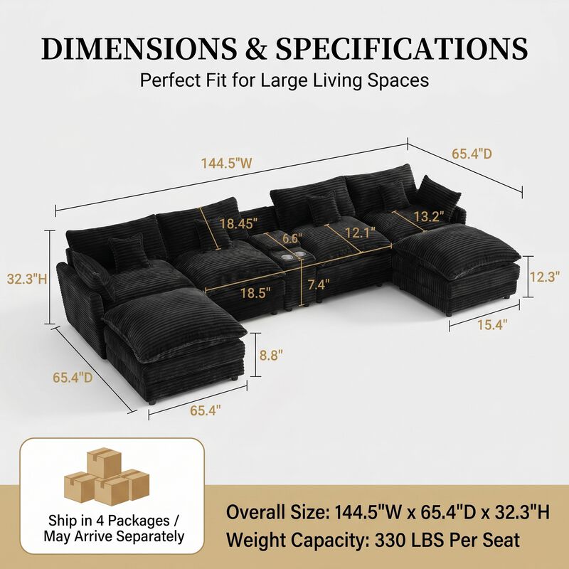Plosbe U Shaped Sectional image number 8