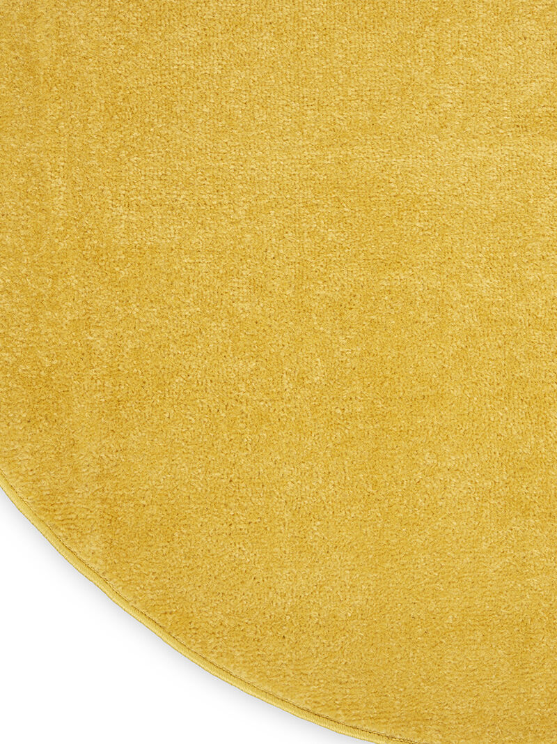 Nourison Essentials NRE01 Yellow 8' x Round Rug image number 4
