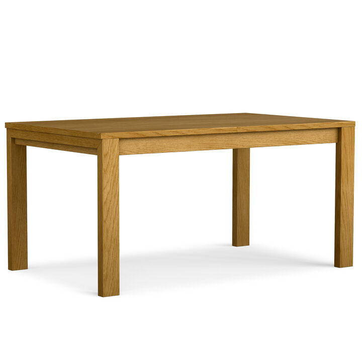 Wilson 60-76 inch x 36 inch Rectangle Transitional Extendable Dining Table in Oak Veneer