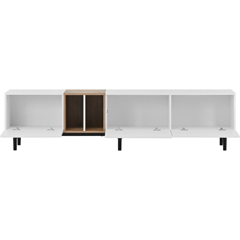 Merax Modern Storage Cabinet TV Stand with 3 Doors