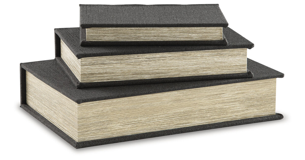 Jolina Box in Black (Set of 3)