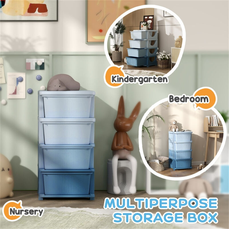 Clothes & Toy Storage Versatile Cubby Organizer for Kids' Room & Closet Organization