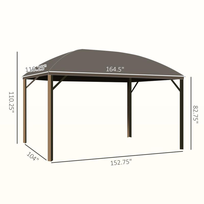 Hivvago 10x14 Patio Gazebo with Curtains Enclosure image number 2