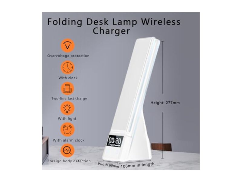 LED Wireless 3 Color Table Lamp For Bedroom Living Room White image number 2