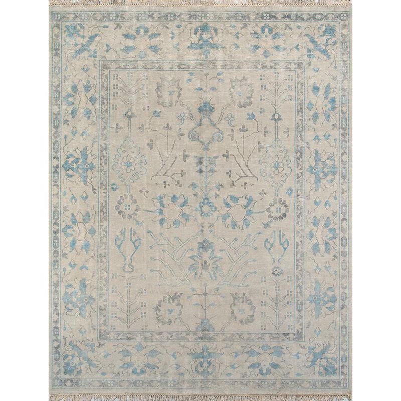 Erin Gates Traditional Rectangle Area Rug, Ivory, 5'6 X 8'6