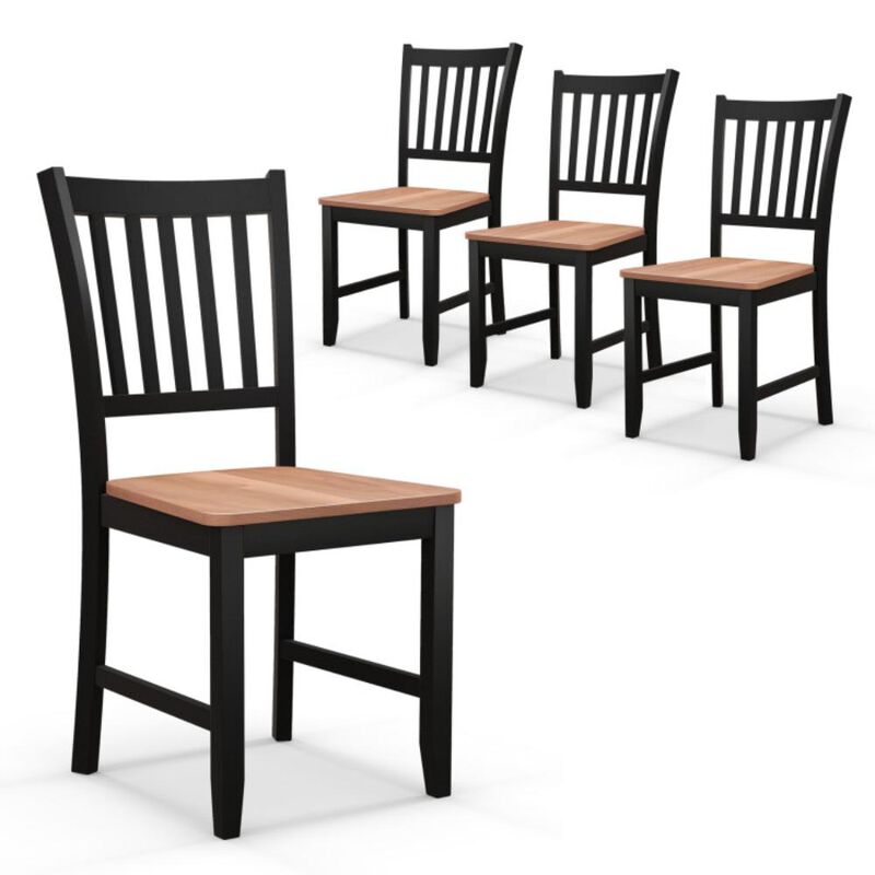 Hivvago Set of 4 Dining Chair Spindle Back Wooden Legs