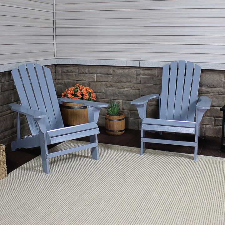 Sunnydaze Coastal Bliss Fir Wood Adirondack Chair