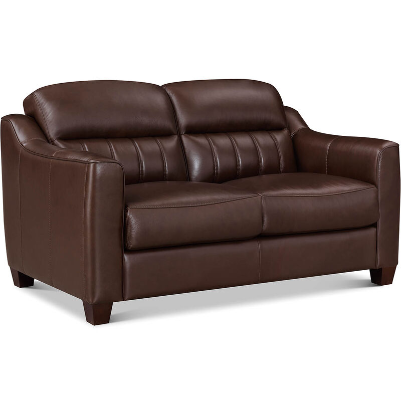 Uptown Top Grain Leather Loveseat