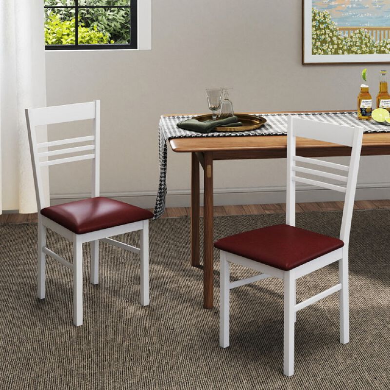 Wooden Dining Room Chairs Set of 2 with Durable Rubber Wood Construction image number 3