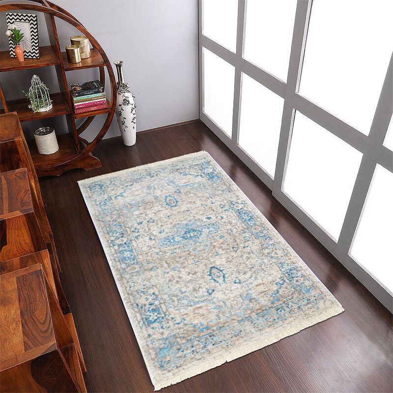 RUGSOTIC CARPETS MACHINE MADE POLYESTER AREA RUGS  - Rectangle Shape, Classic Oriental Traditional  Design, Low Pile Machine Made Area Rugs (M00072) image number 1
