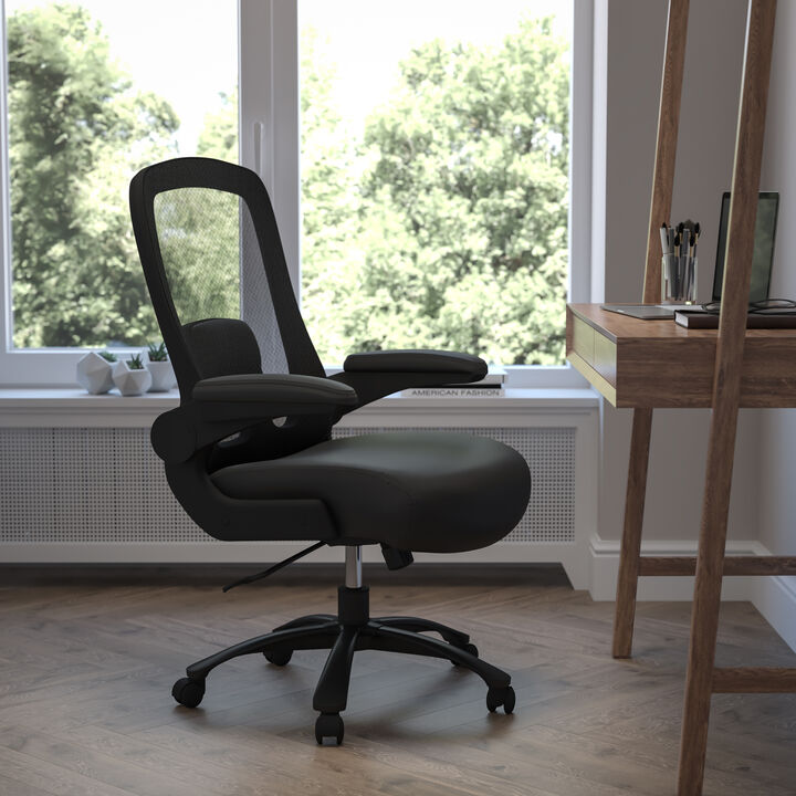 Flash Furniture  Hercules Series Big & Tall 500 lbs . Executive Swivel Chair with Fabric Seat & Adjustable Lumbar