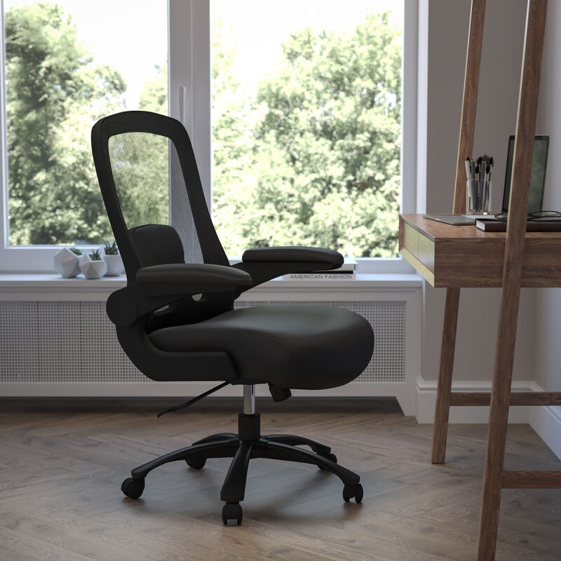 Flash Furniture  Hercules Series Big & Tall 500 lbs . Executive Swivel Chair with Fabric Seat & Adjustable Lumbar image number 1