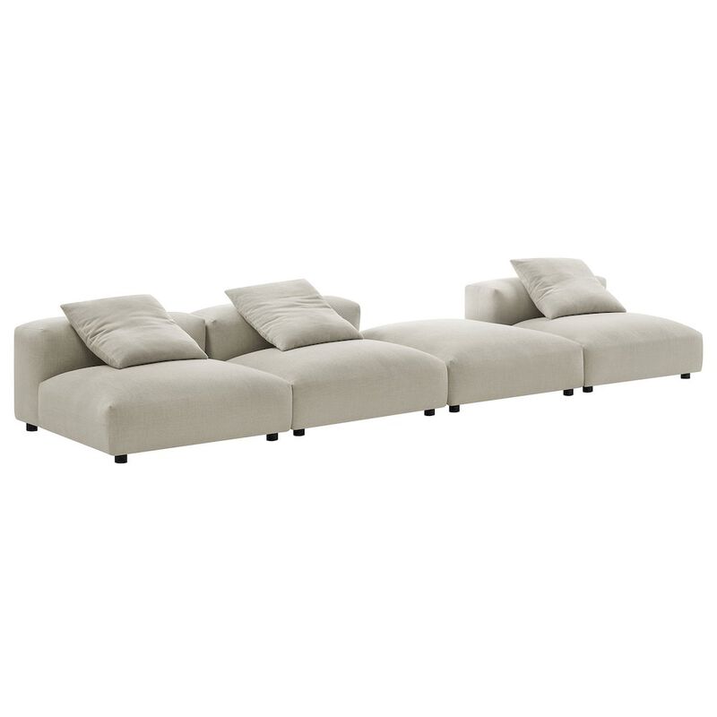 Solace 4-Piece Modular Upholstered Fabric Sectional Sofa image number 0