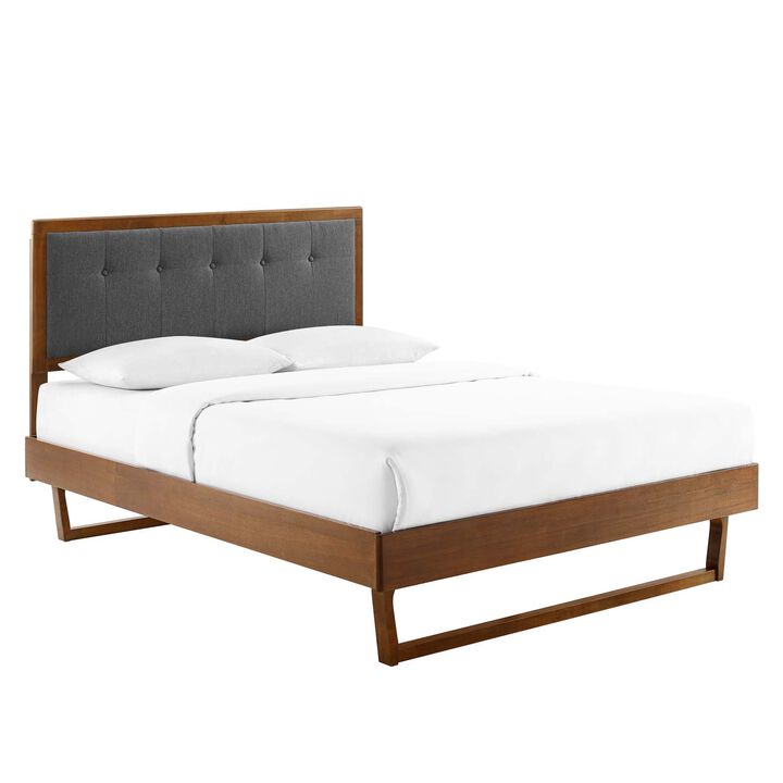 Modway - Willow Full Wood Platform Bed with Angular Frame