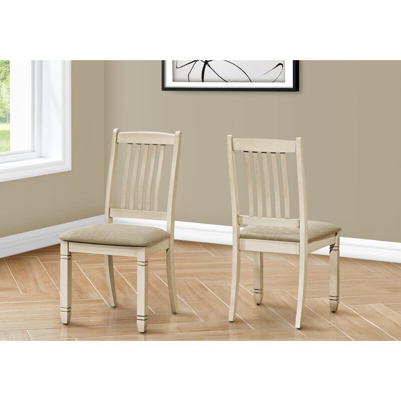 Dining Chair, 38" Height, Set Of 2, Side, Upholstered