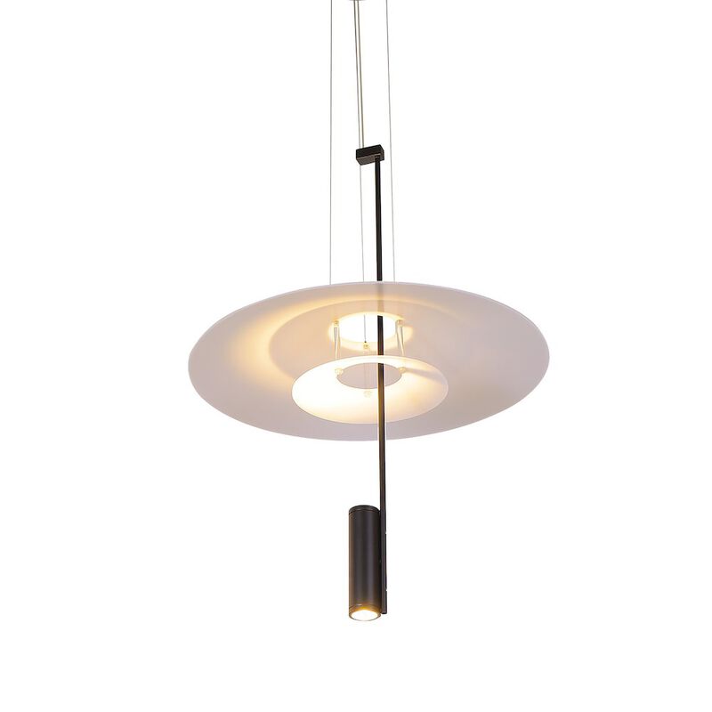 VONN Lighting Integrated LED Height Adjustable Pendant Light in Black