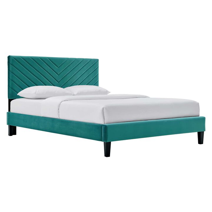 Modway - Roxanne Performance Velvet Full Platform Bed